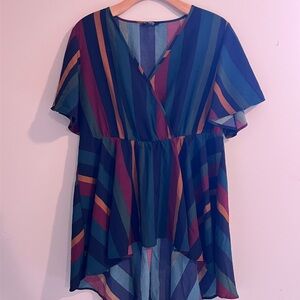 BloomChic Multicolor Striped Top